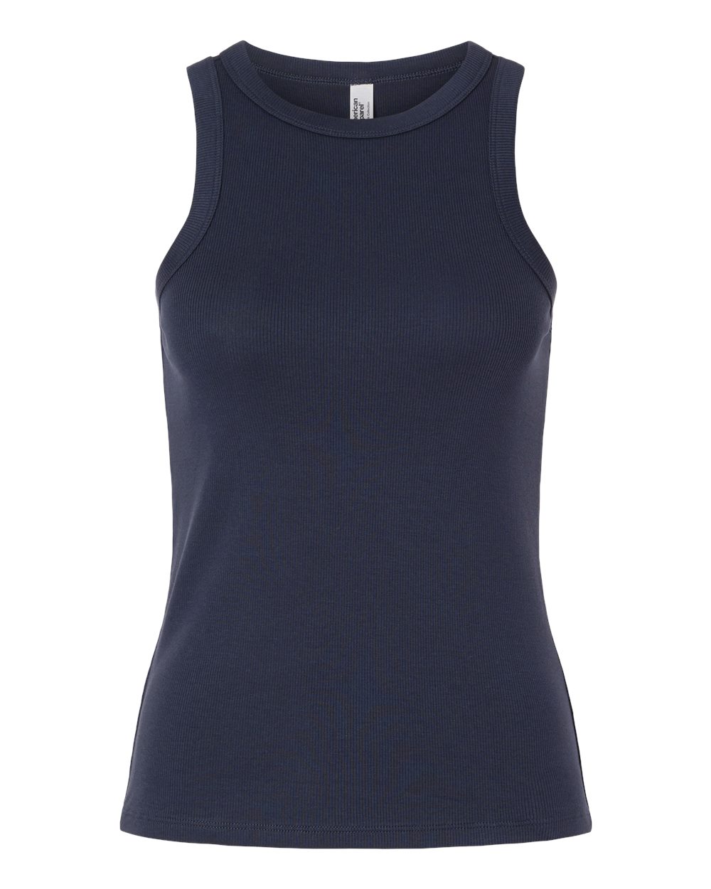 American Apparel Women's Baby Rib Fitted Tank. BR2101 - Navy