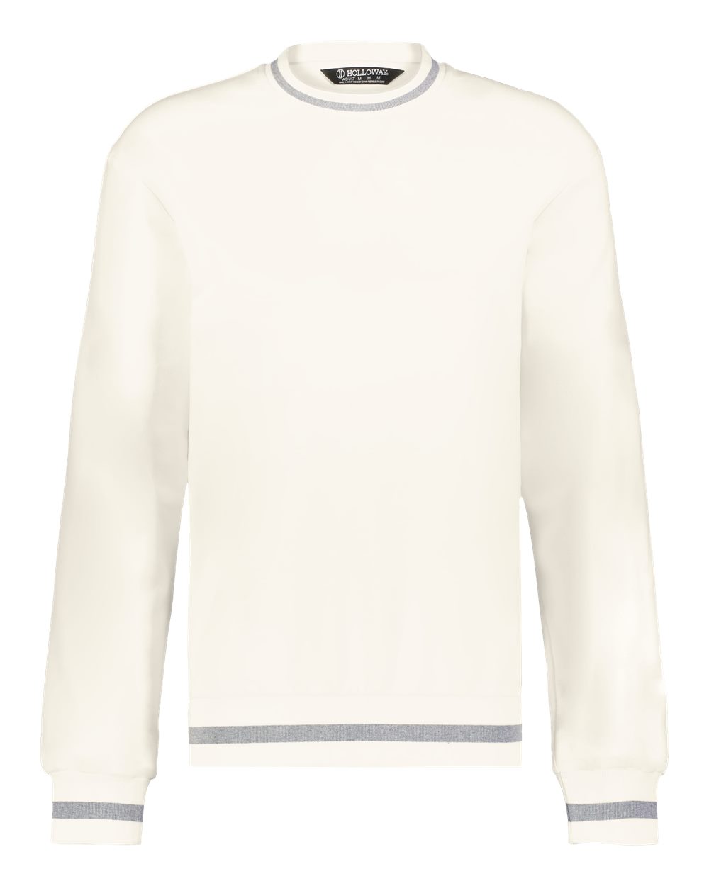 Holloway Unisex Heritage Prep Crewneck Sweatshirt. 223527 - Vanilla/ Athletic Heather