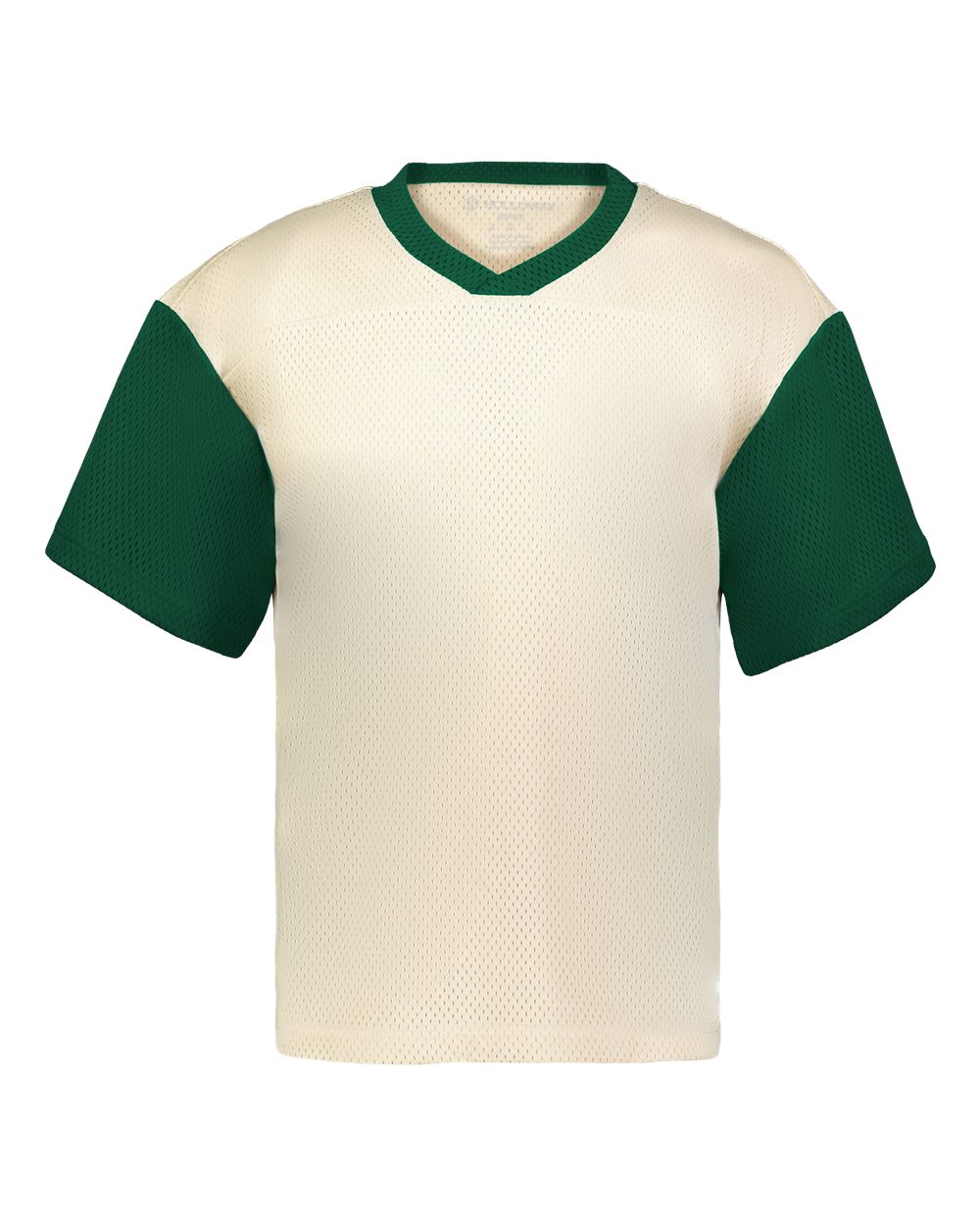 Holloway Unisex Prep Street Fan Jersey. 226120 - Alabaster/ Dark Green