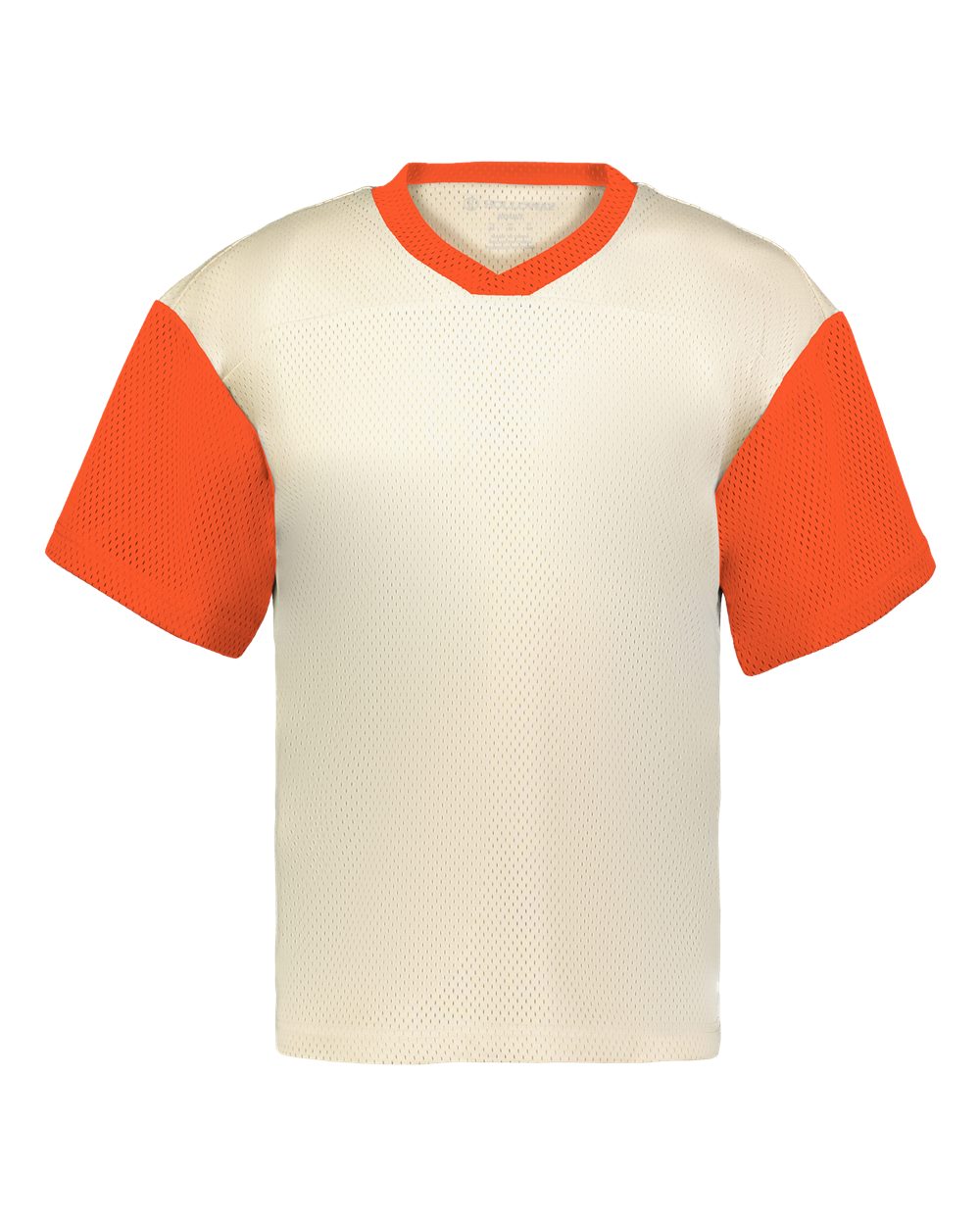 Holloway Unisex Prep Street Fan Jersey. 226120 - Alabaster/ Orange