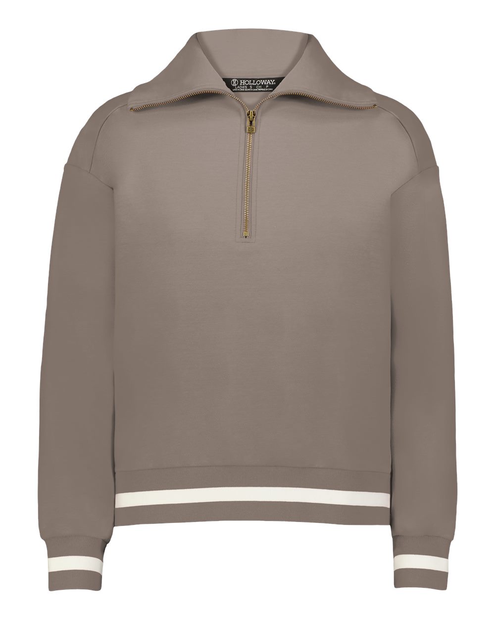 Holloway Women's Heritage Prep Quarter-Zip Pullover. 223782 - Mink/ Vanilla