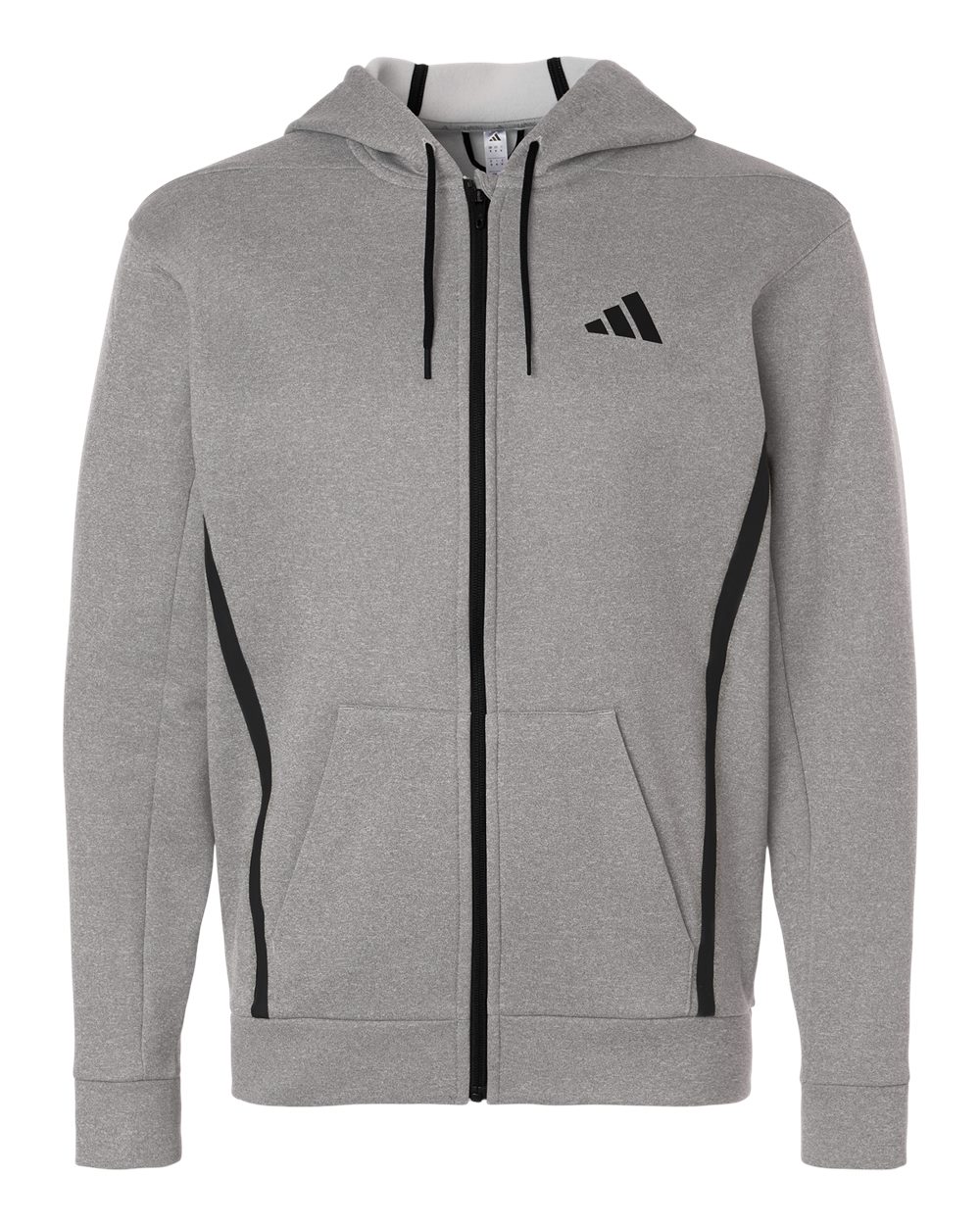Adidas Men's Game & Go Fleece Full-Zip Hooded Sweatshirt. AT208 - Medium Grey Heather