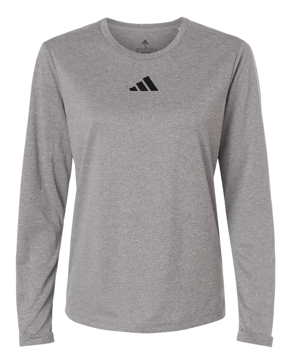 Adidas Women's Pregame Long Sleeve T-Shirt. AT105 - Medium Grey Heather/ Black
