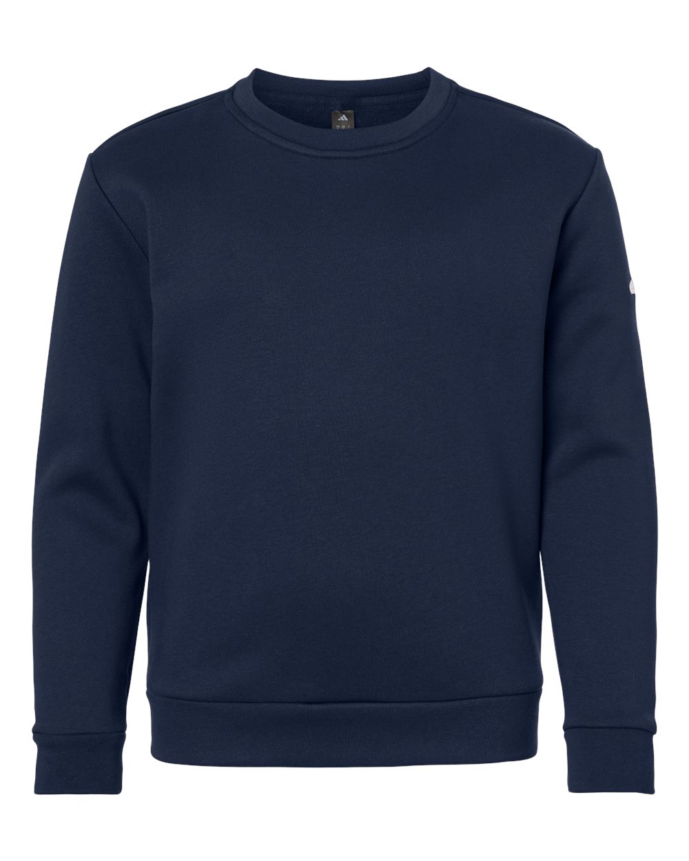 Adidas Youth Fleece Crewneck Sweatshirt. AT202 - Team Navy Blue/ White
