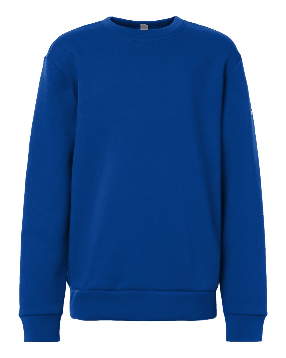 Adidas Youth Fleece Crewneck Sweatshirt. AT202 - Team Royal Blue/ White