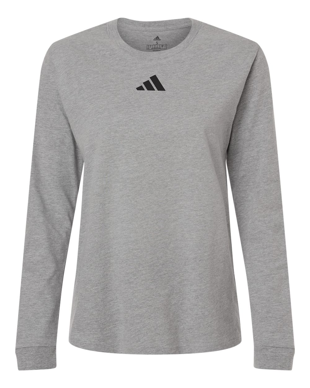 Adidas Women's Fresh Long Sleeve T-Shirt. AT109 - Medium Grey Heather/ Black