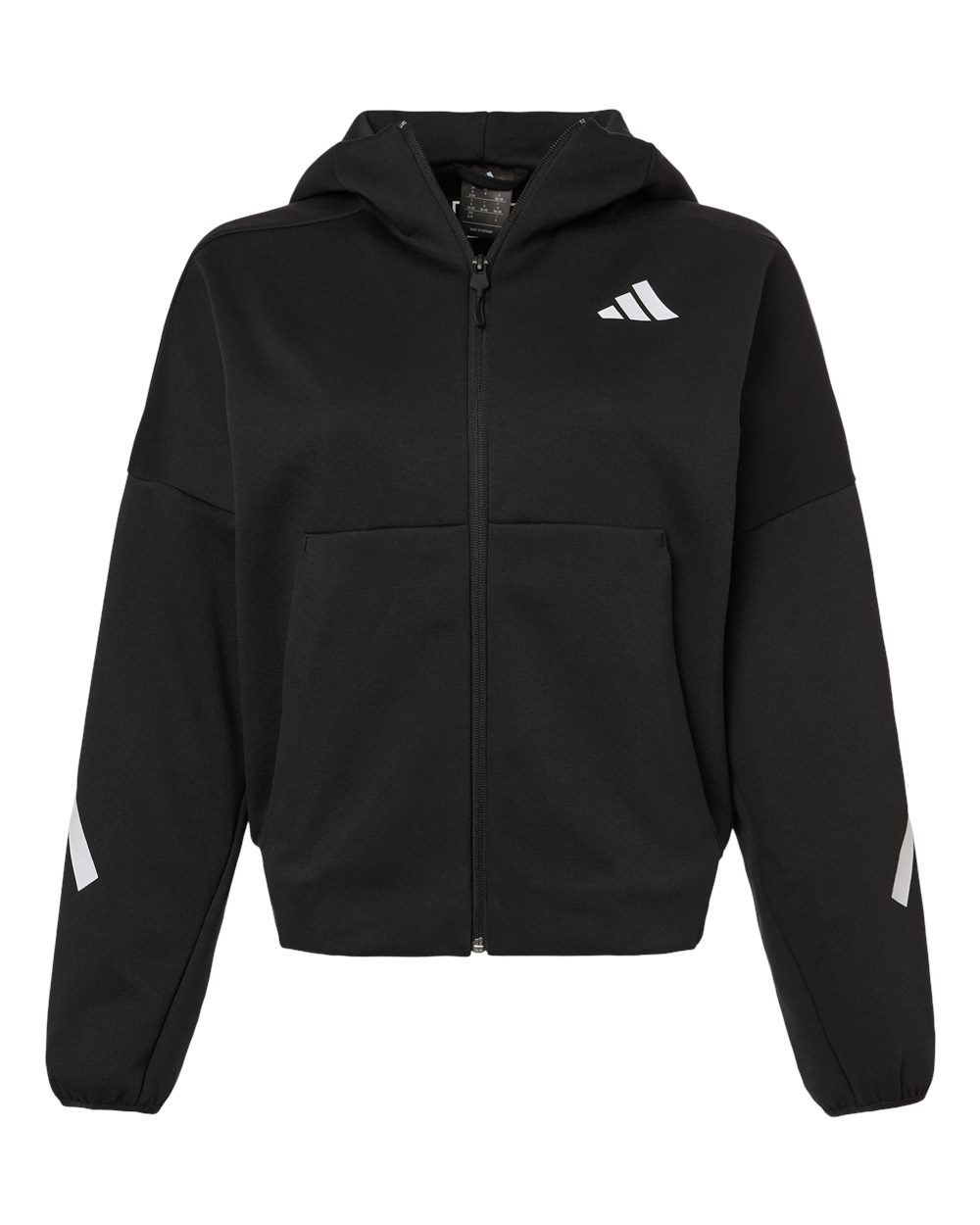 Adidas Women's Z.N.E Full-Zip Hooded Sweatshirt. AT221 - Black/ White