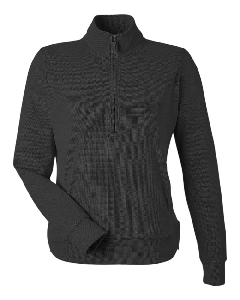 J. America Women's Element Fleece Quarter-Zip Sweatshirt. 8762 - Black