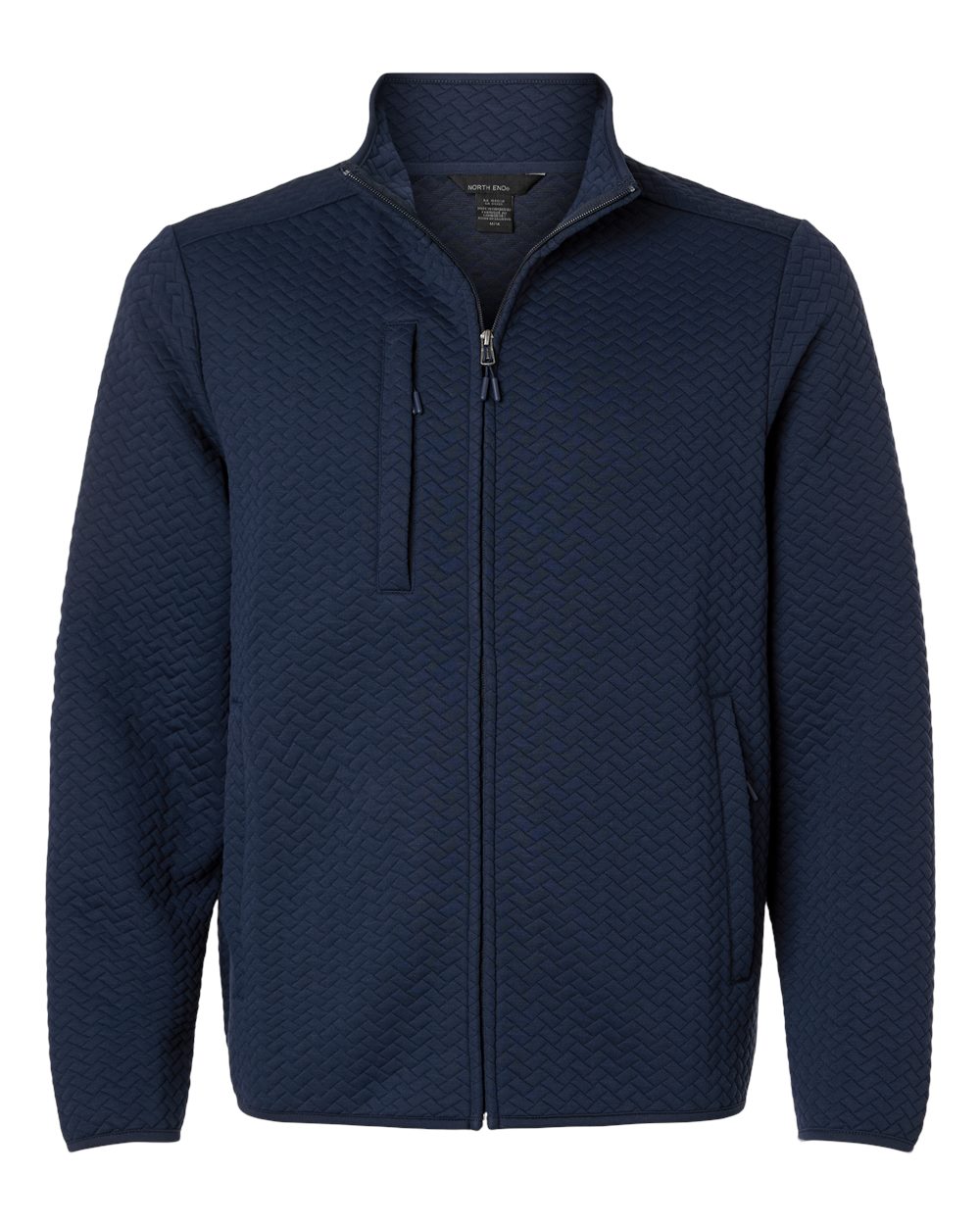 North End Men's Aspen Herringbone Fleece Full-Zip. NE425 - Classic Navy