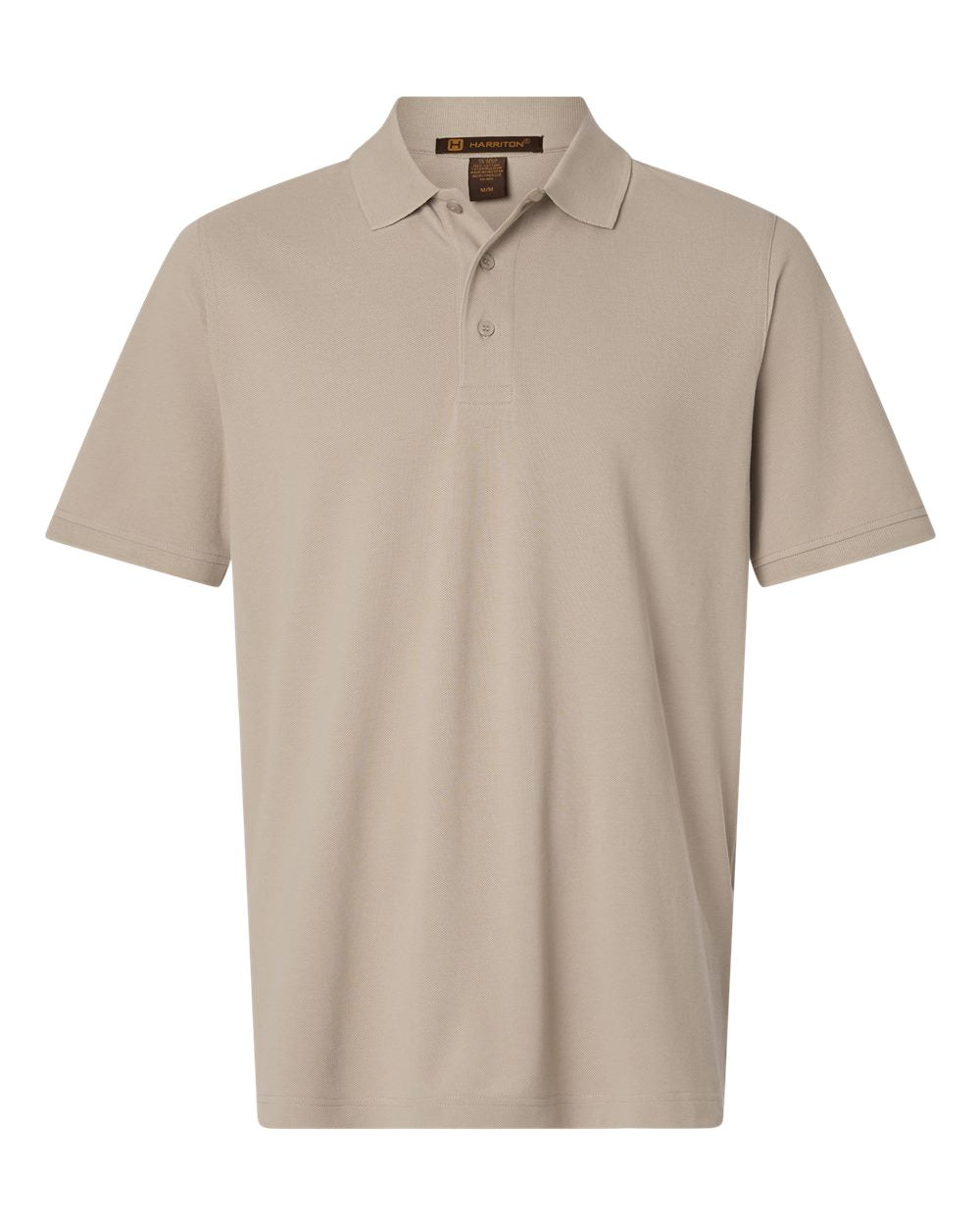 Harriton Men's Valiant Cotton Snag Protect Polo. M205 - Khaki