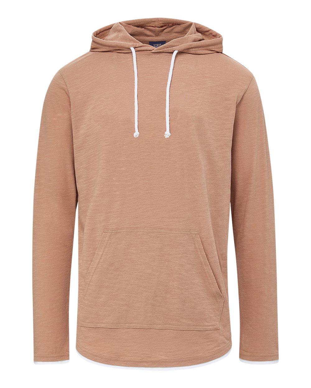 MV Sport Unisex Miles Slub Hooded Long Sleeve T-Shirt. 24401 - Praline