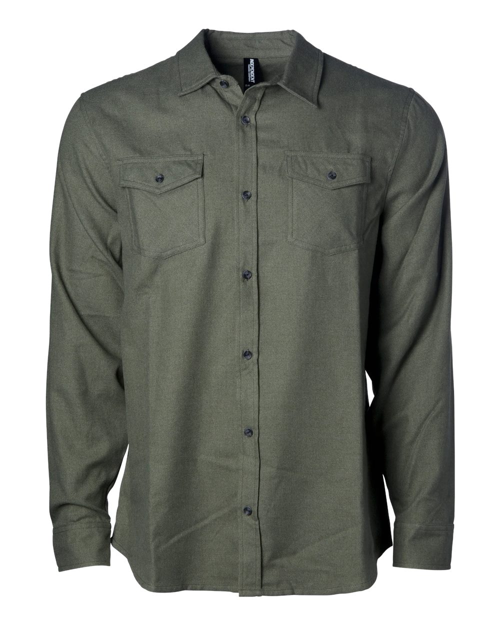 Independent Trading Co. Unisex Flannel Shirt. EXP50F - Army Heather