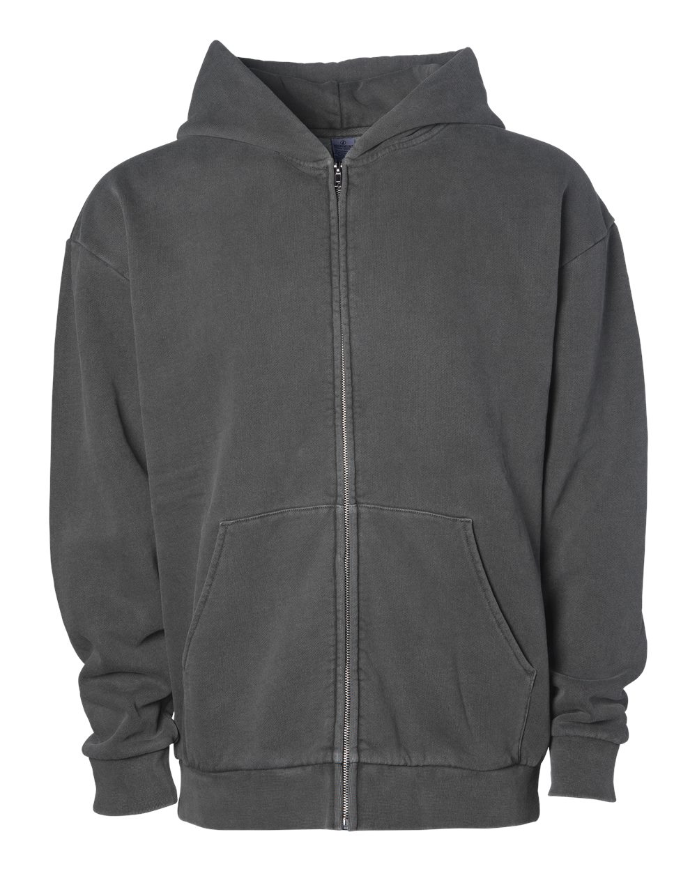 Independent Trading Co. Unisex Mainstreet Heavyweight Full-Zip Hooded Sweatshirt. IND420ZIP - Pigment Black