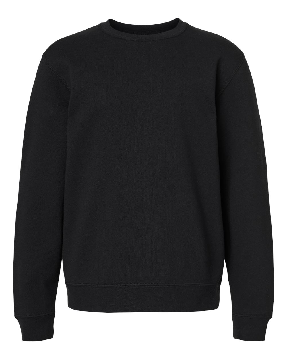 Independent Trading Co. Youth Midweight Crewneck Sweatshirt. SS3001Y - Black