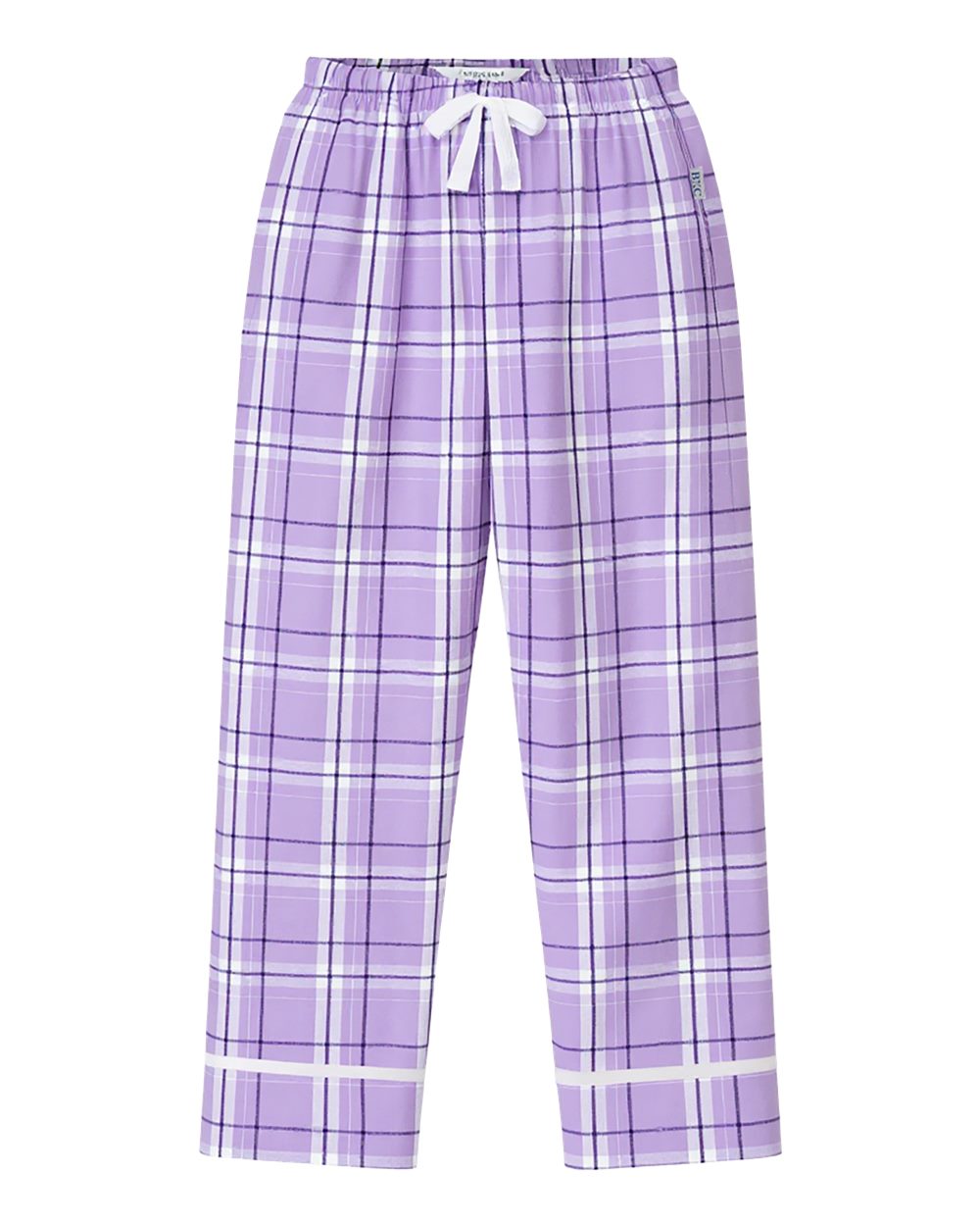 Boxercraft Youth Wide Cuff Flannel Pants. BY6603 - Lavender Carnegie Plaid