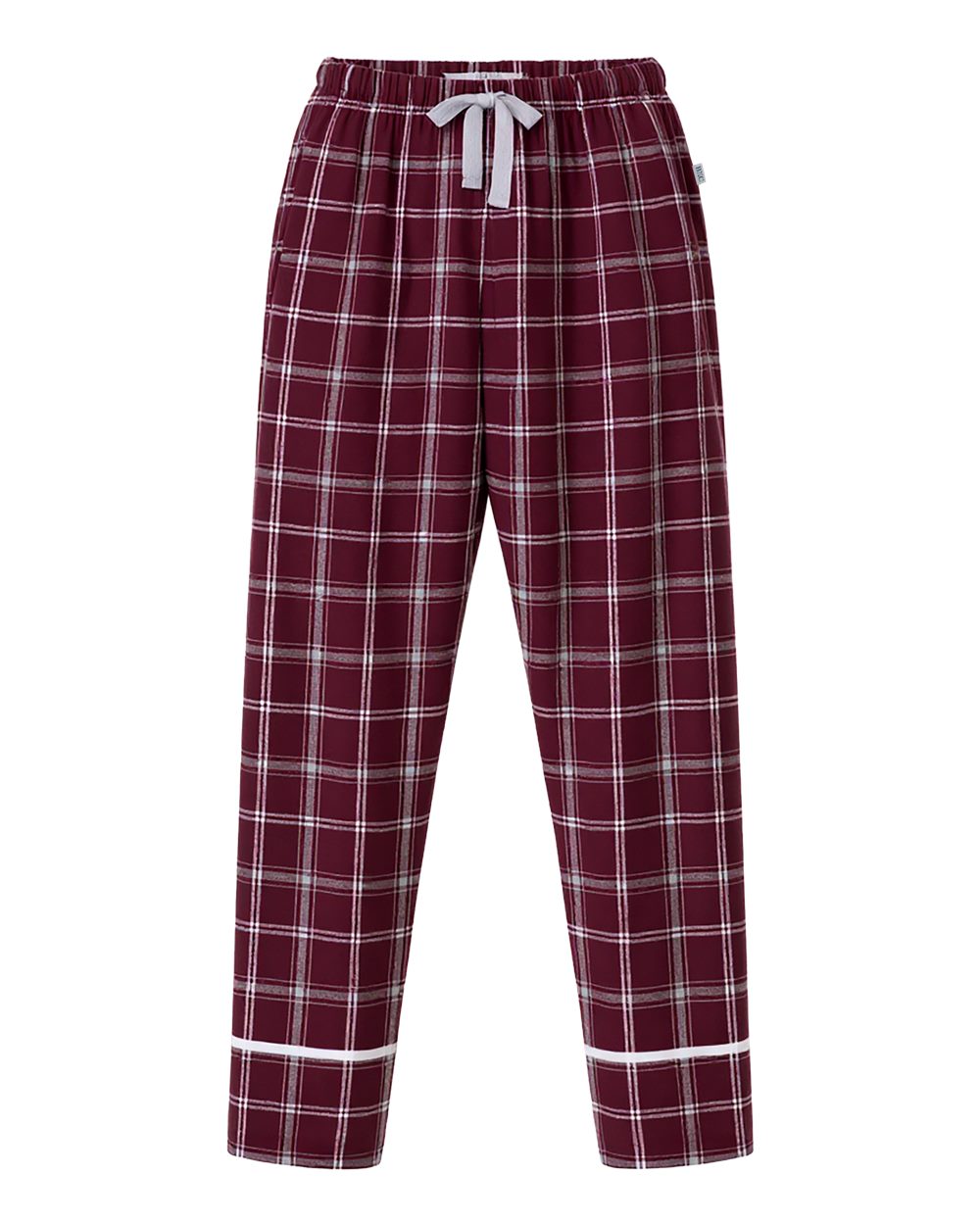 Boxercraft Youth Wide Cuff Flannel Pants. BY6603 - Varsity Maroon/ Oxford