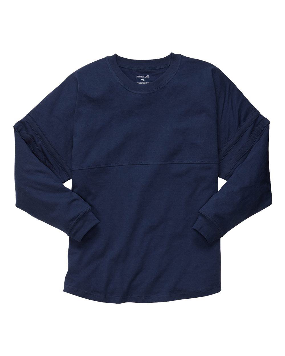 Boxercraft Youth Pom Pom Jersey T-Shirt. BY3514 - Navy