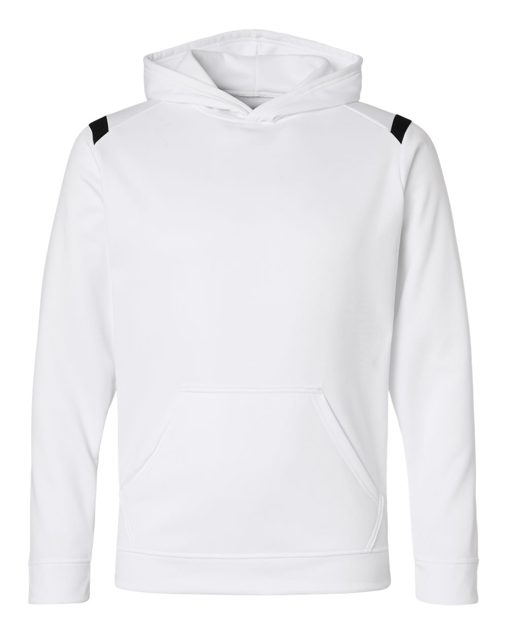 Badger Unisex On The Rise Performance Hooded Sweatshirt. B11013 - White/ Black