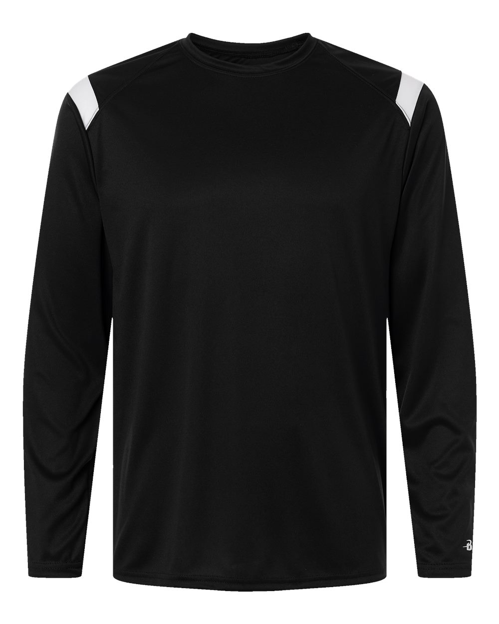 Badger Unisex On The Rise Long Sleeve T-Shirt. 4255 - Black/ White