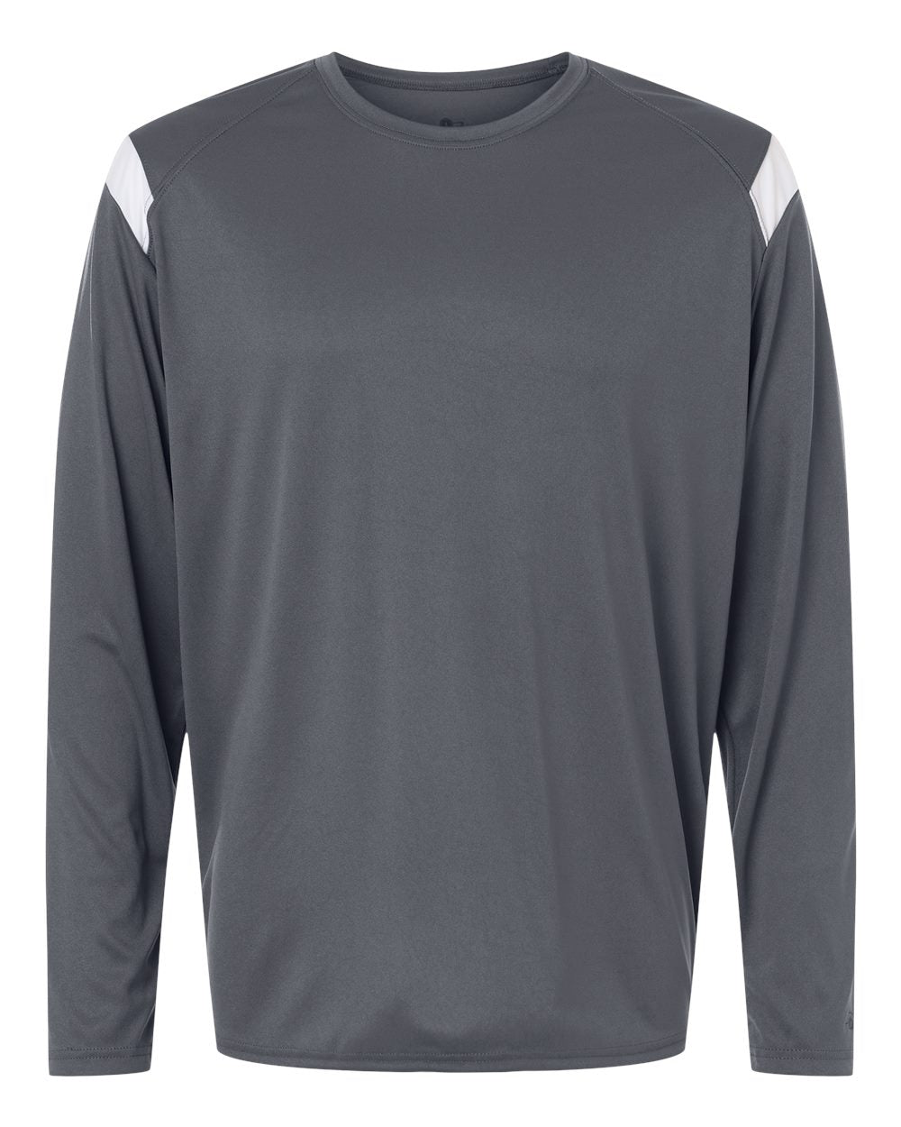 Badger Unisex On The Rise Long Sleeve T-Shirt. 4255 - Graphite/ White