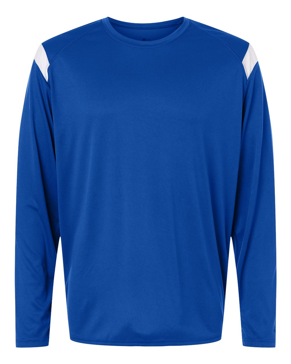 Badger Unisex On The Rise Long Sleeve T-Shirt. 4255 - Royal/ White