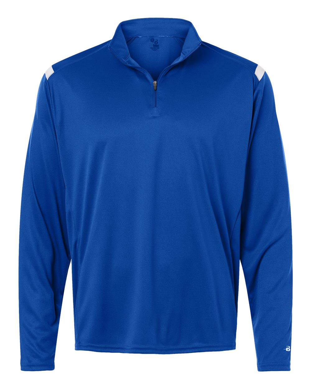 Badger Men's On The Rise Quarter-Zip Pullover. 4265 - Royal/ White