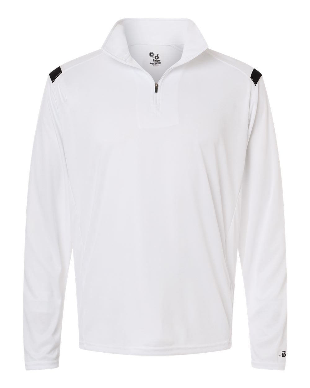Badger Men's On The Rise Quarter-Zip Pullover. 4265 - White/ Black