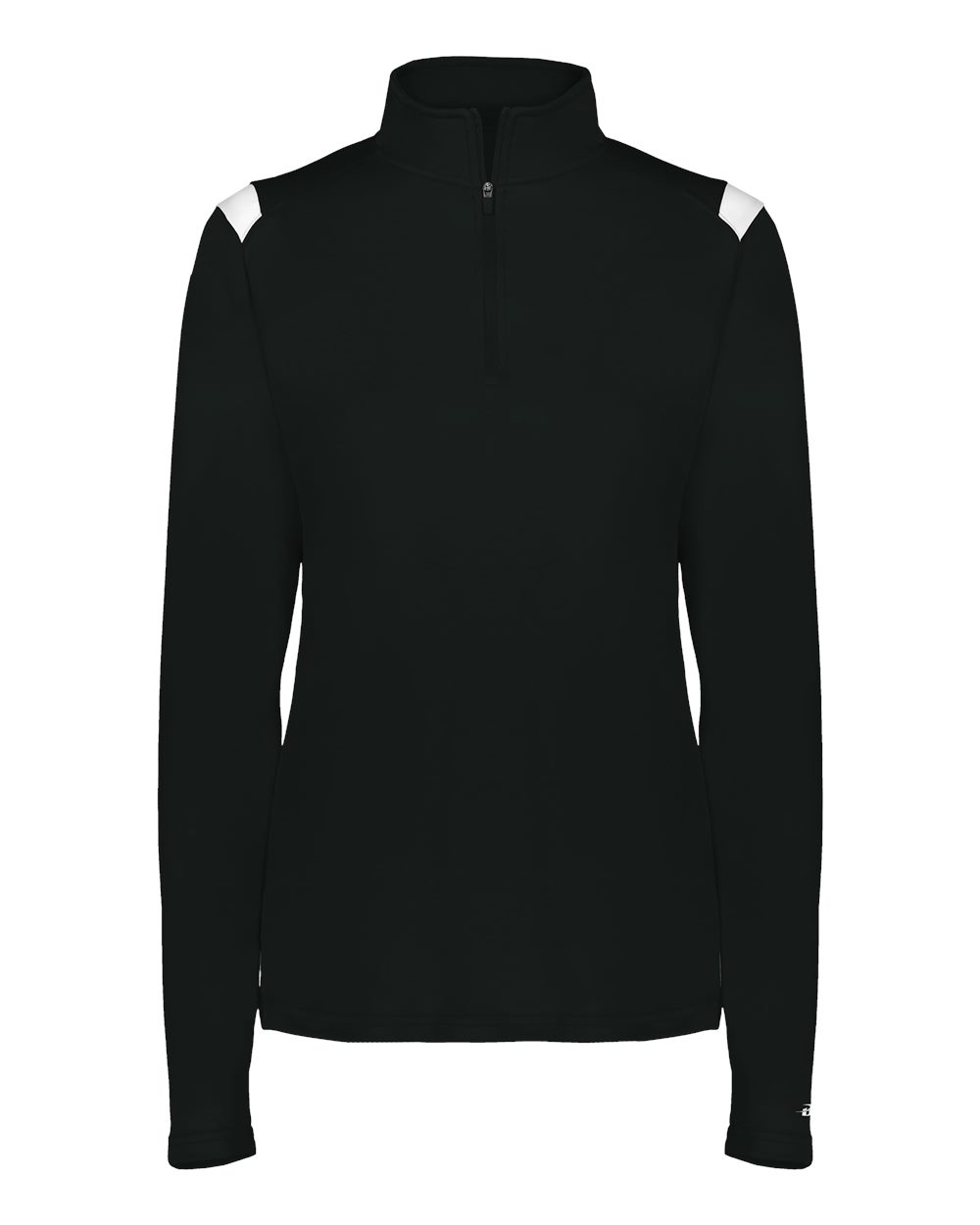 Badger Women's On The Rise Quarter-Zip Pullover. 4266 - Black/ White