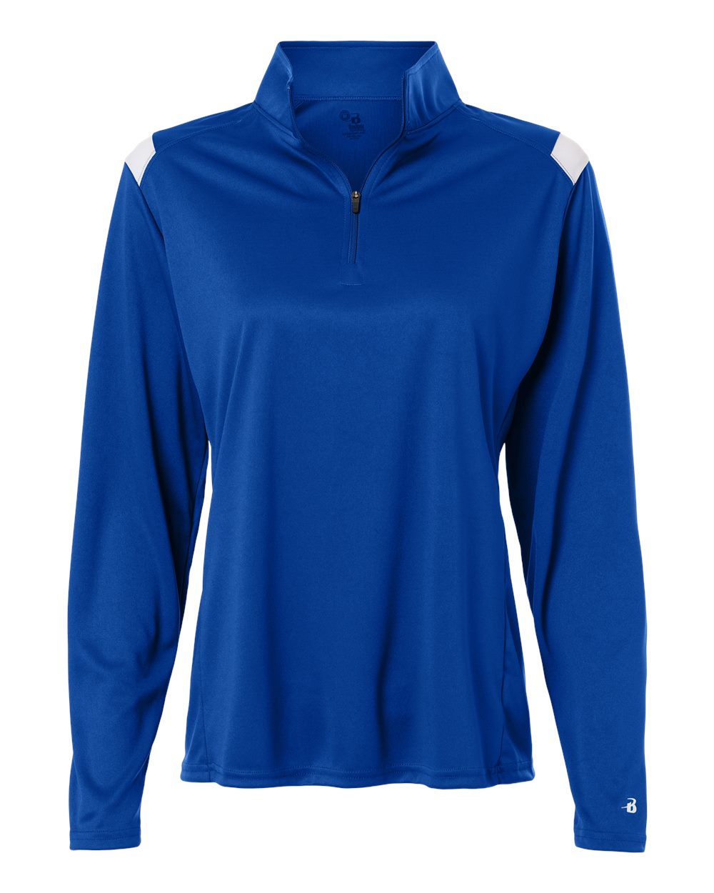 Badger Women's On The Rise Quarter-Zip Pullover. 4266 - Royal/ White