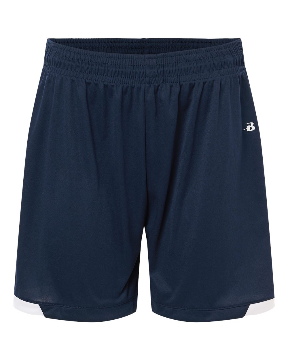 Badger Men's On The Rise Shorts. 7101 - Navy/ White