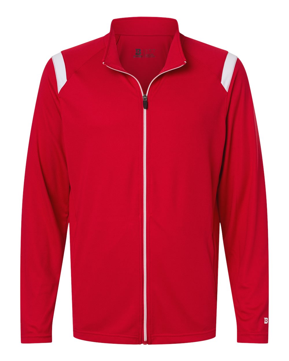 Badger Men's On The Rise Outercore Warm-up Jacket. 7725 - Red/ White