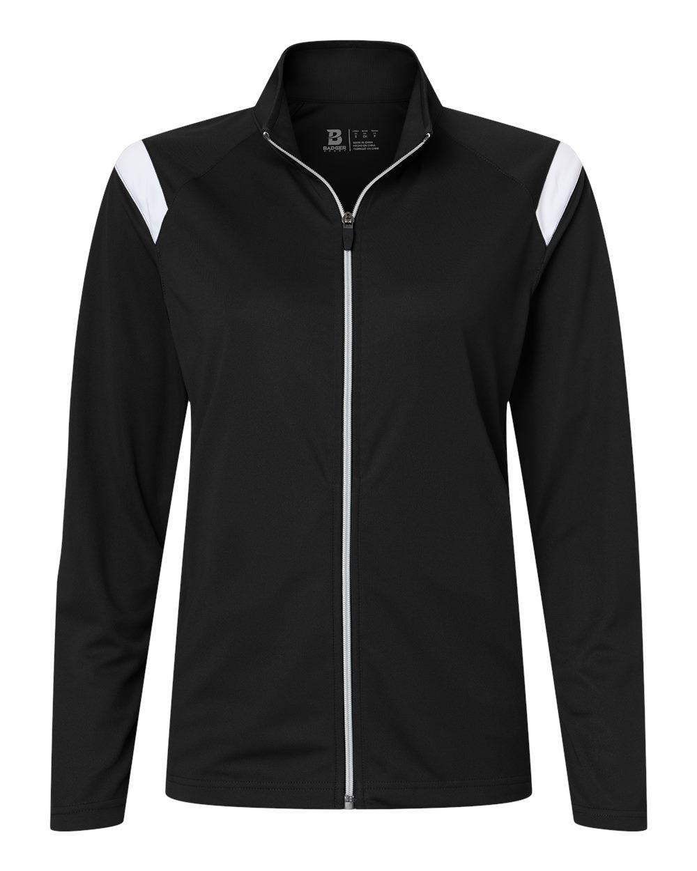 Badger Women's On The Rise Outercore Warm-Up Jacket. 7925 - Black/ White