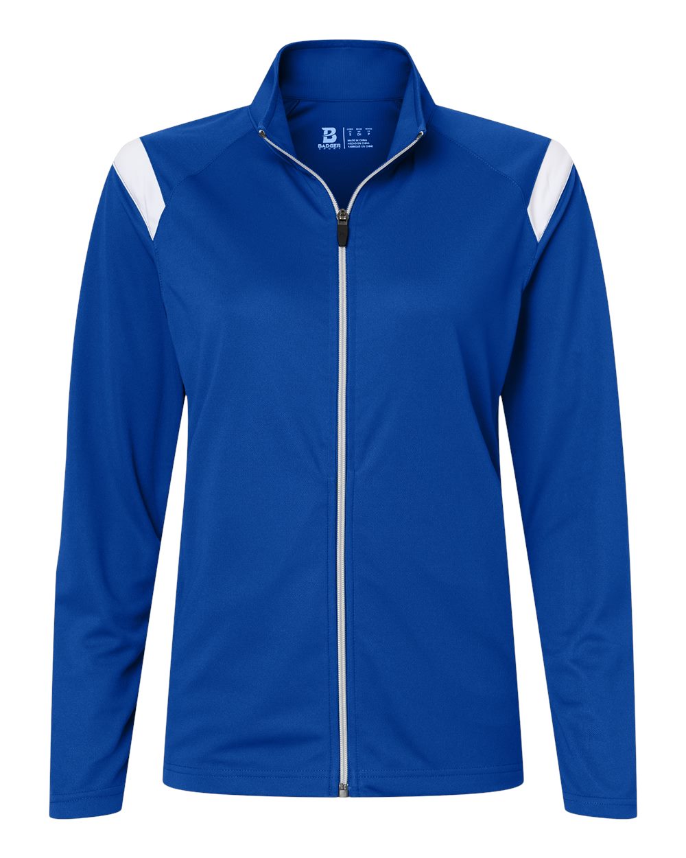 Badger Women's On The Rise Outercore Warm-Up Jacket. 7925 - Royal/ White
