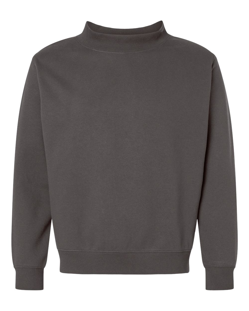 LAT Unisex Mock Neck Fleece Sweatshirt. 6928 - Charcoal
