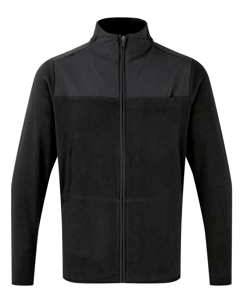 Onna Men's Agility Panelled Fleece Full-Zip Jacket. NN800 - Exact Black