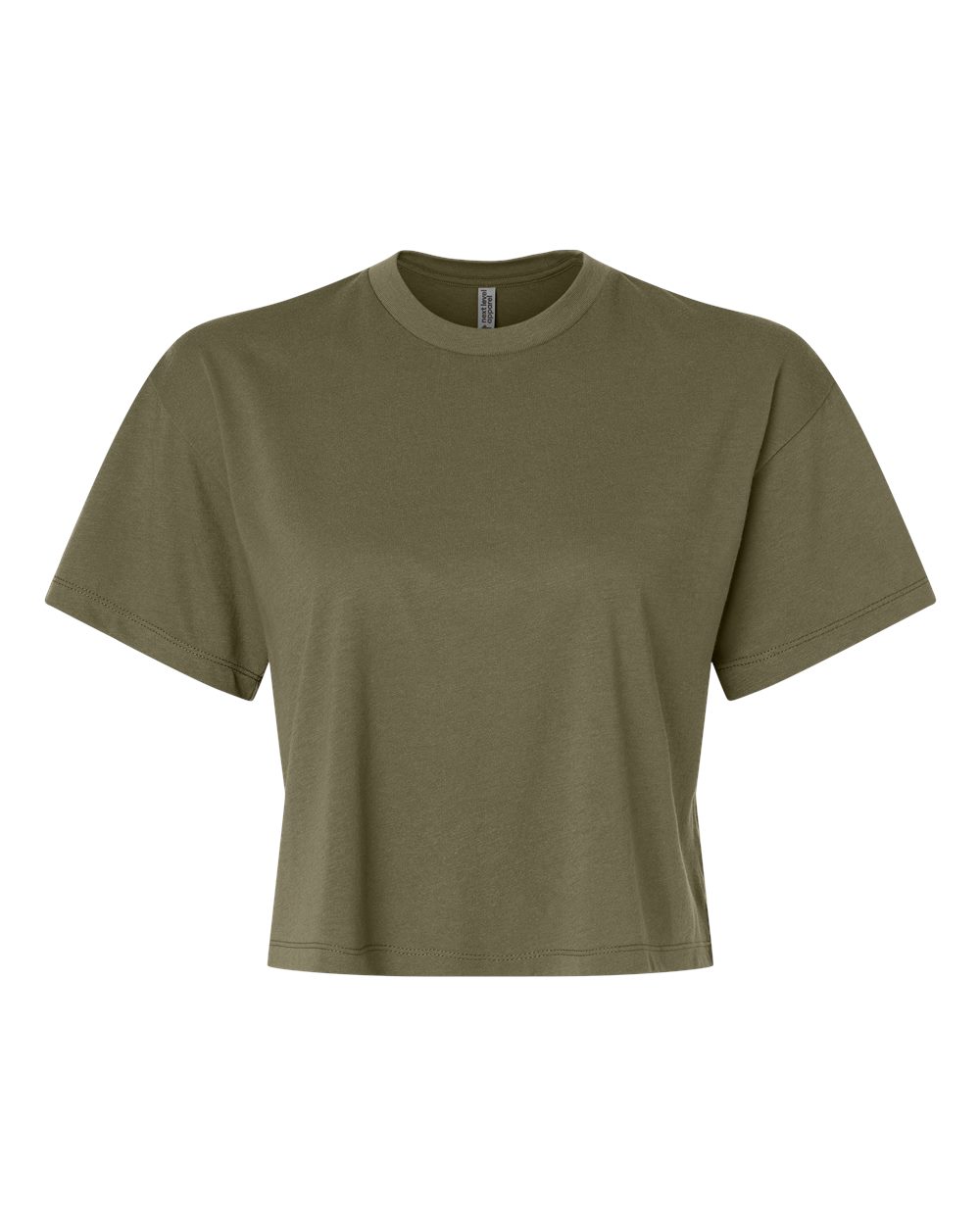 Next Level Women's Ideal Crop Top. 1580 - Military Green