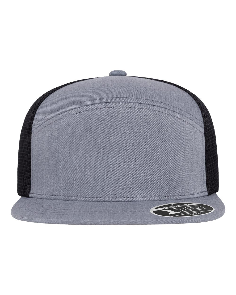 Flexfit 110® Mesh Arch Cap. 110AR1 - Heather Grey/ Black