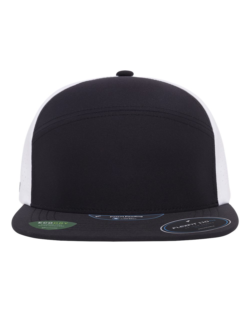 Flexfit 110® Premium Arch Perforated Cap. 110AR3 - Black/ White