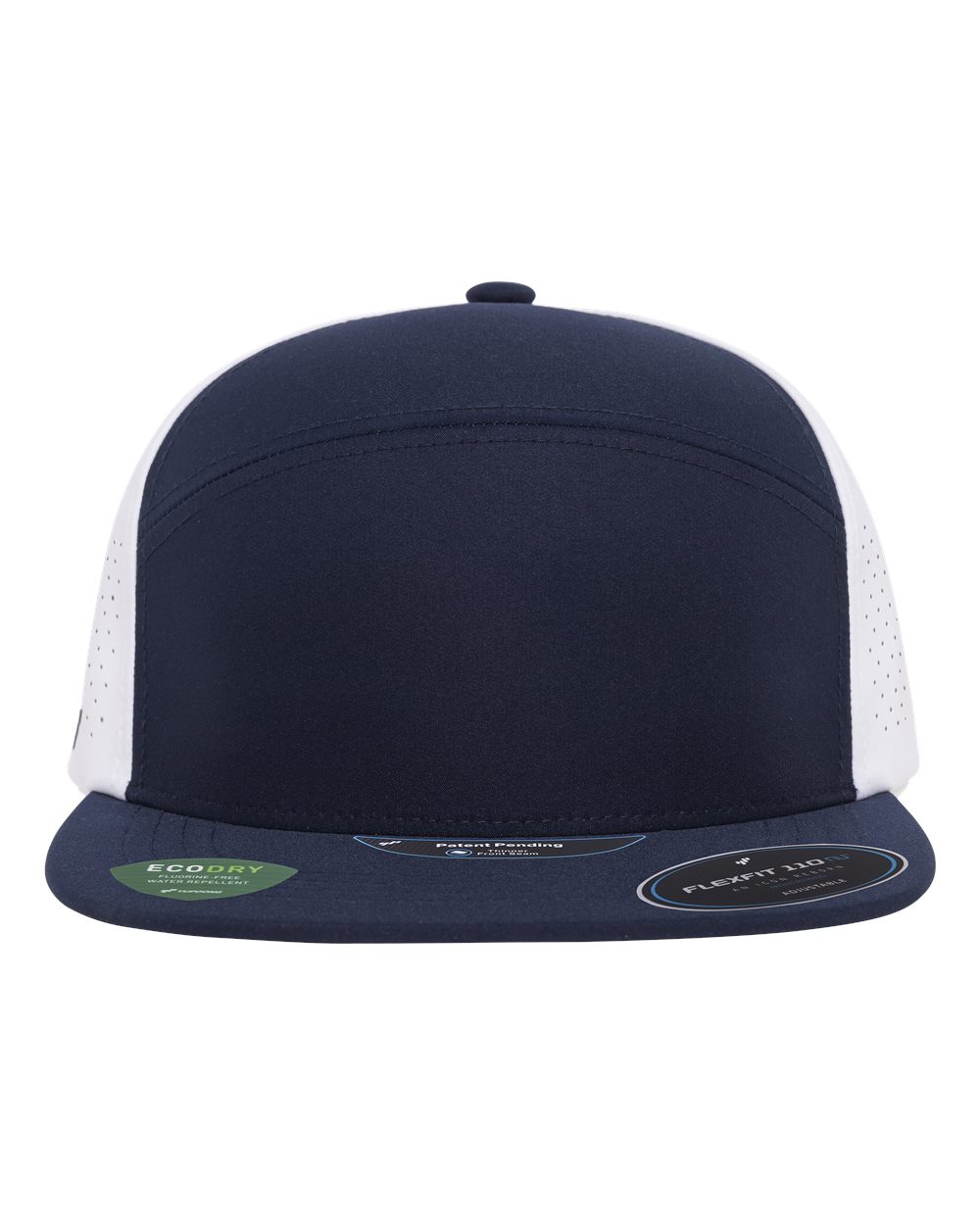 Flexfit 110® Premium Arch Perforated Cap. 110AR3 - Navy/ White