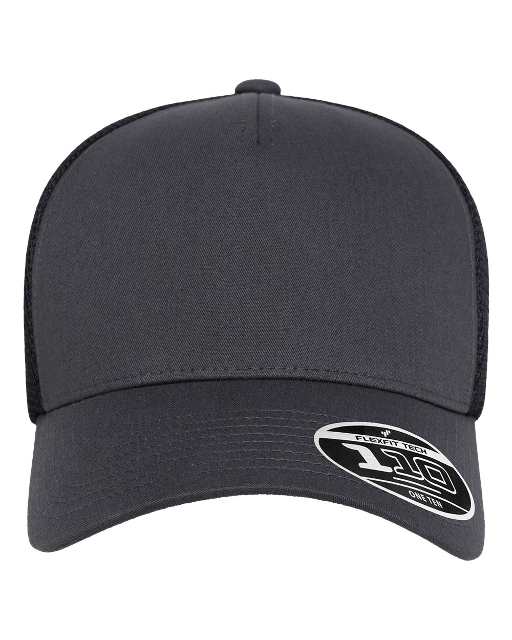 Flexfit 110® Five-Panel Mesh Cap. 110M5 - Charcoal/ Black
