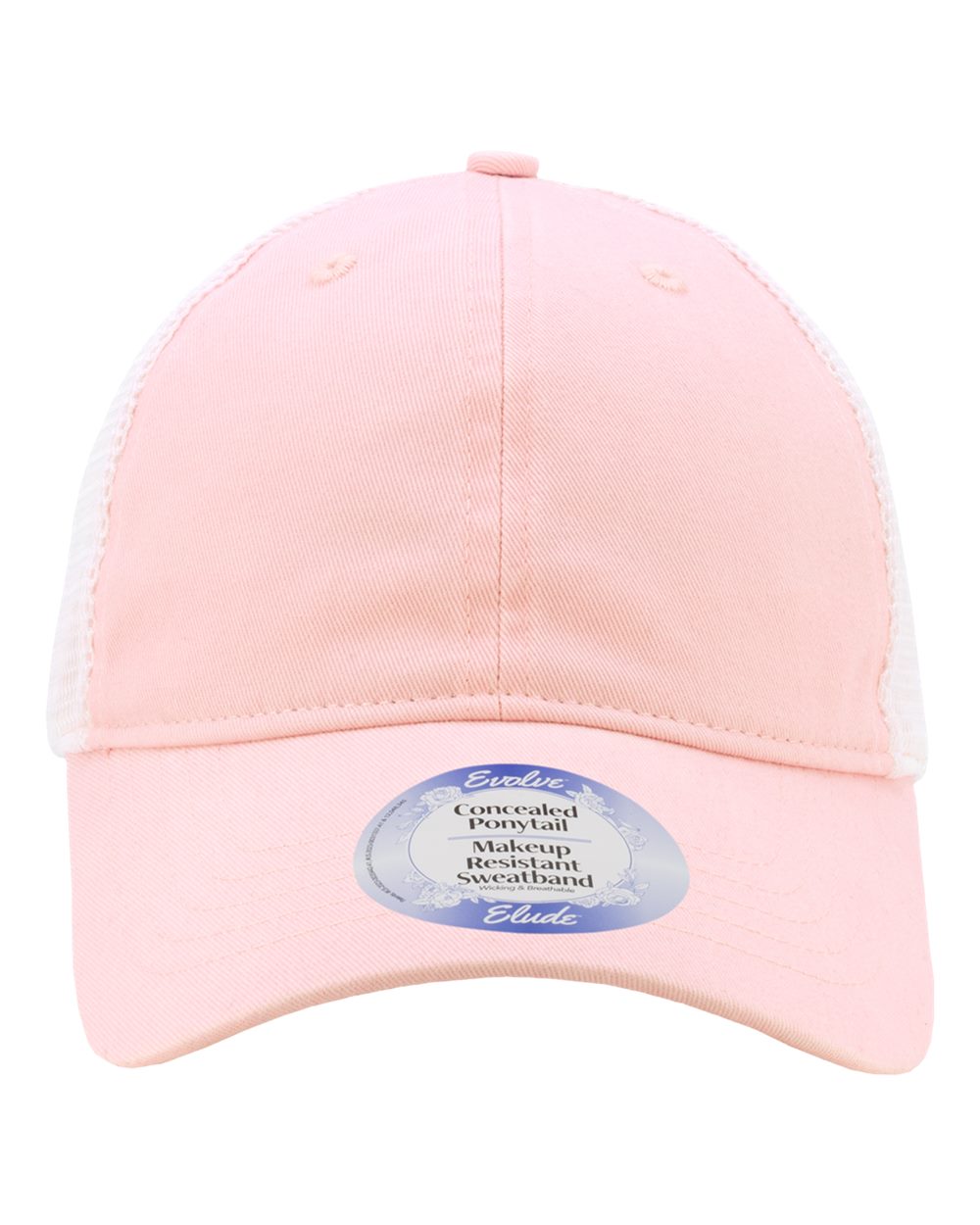 Infinity Her Women's Peached Twill Mesh Back Cap. ANNIE - Cherry Blossom/ White