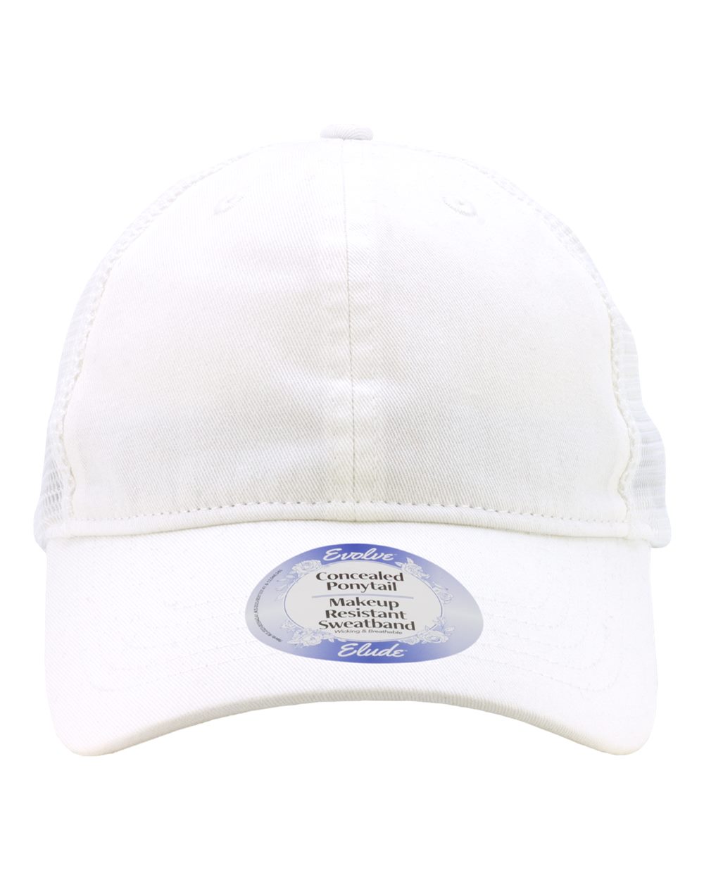Infinity Her Women's Peached Twill Mesh Back Cap. ANNIE - White/ White