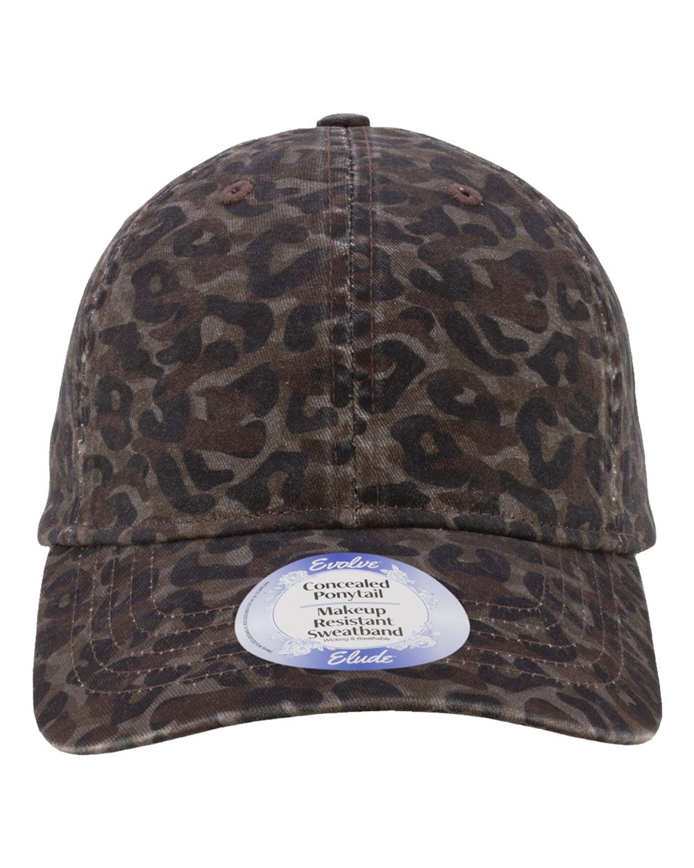 Infinity Her Women's Peach Twill Cap. KATE - Leopard Camo