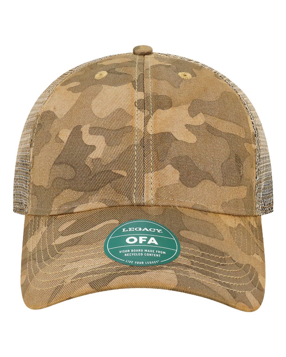 LEGACY Old Favorite Trucker Cap. OFA - Desert Field Camo/ Java