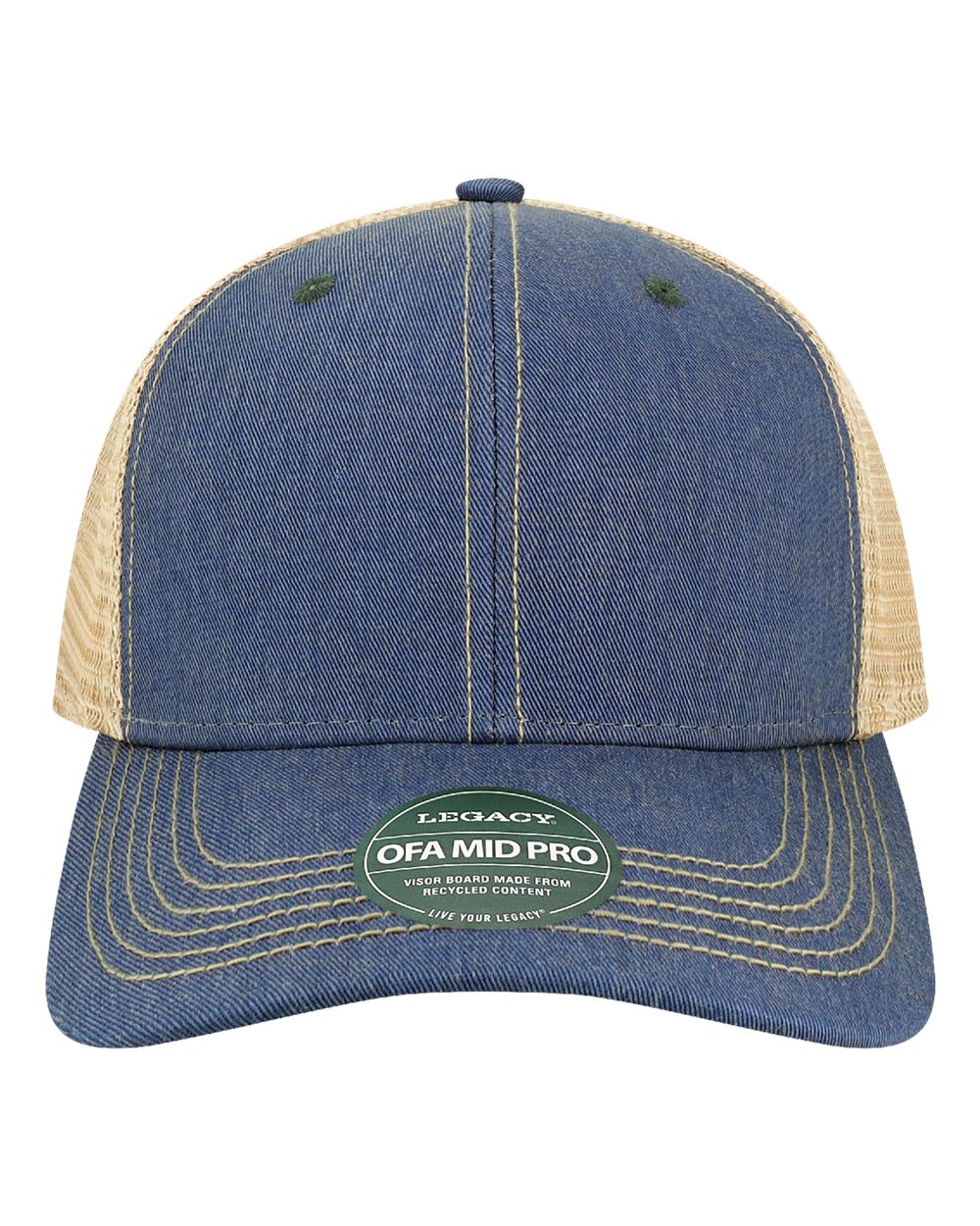 LEGACY Old Favorite Mid Pro Trucker Cap. OFMPS - Royal/ Khaki