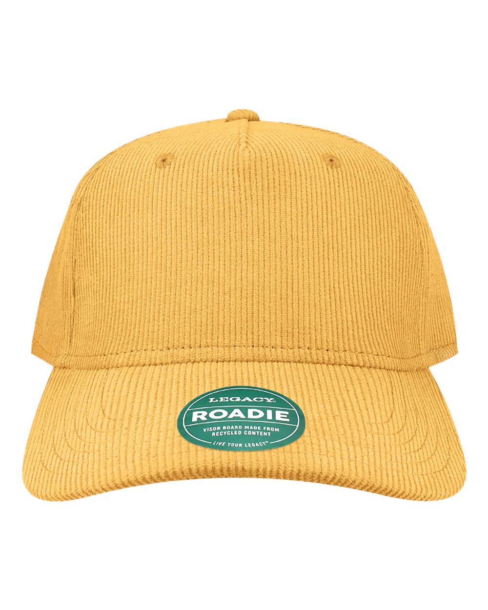 LEGACY Five-Panel Adjustable Cap. ROADIE - Golden Amber Corduroy