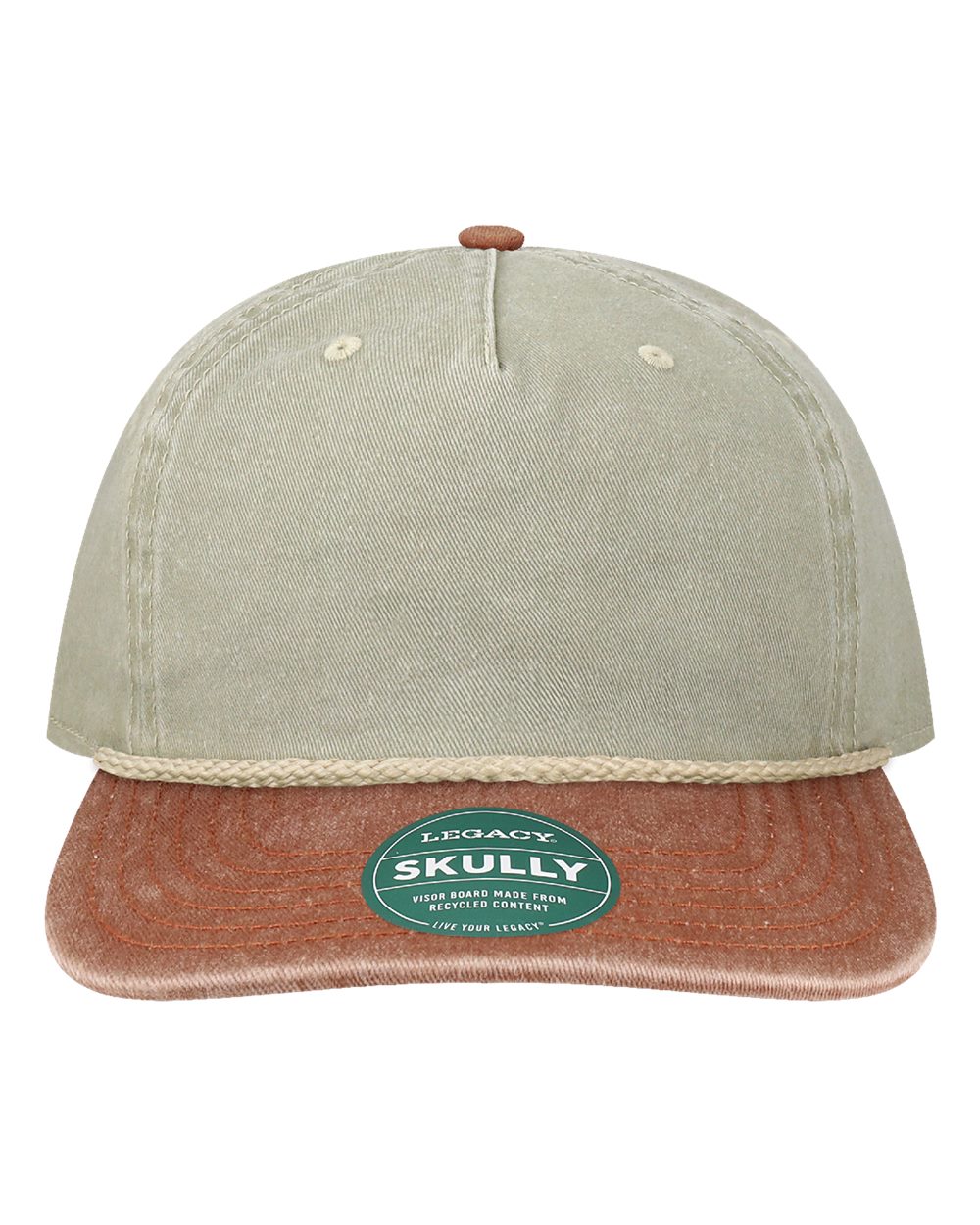 LEGACY Skully Rope Cap. SKULLY - Pebble/ Rust-Off White