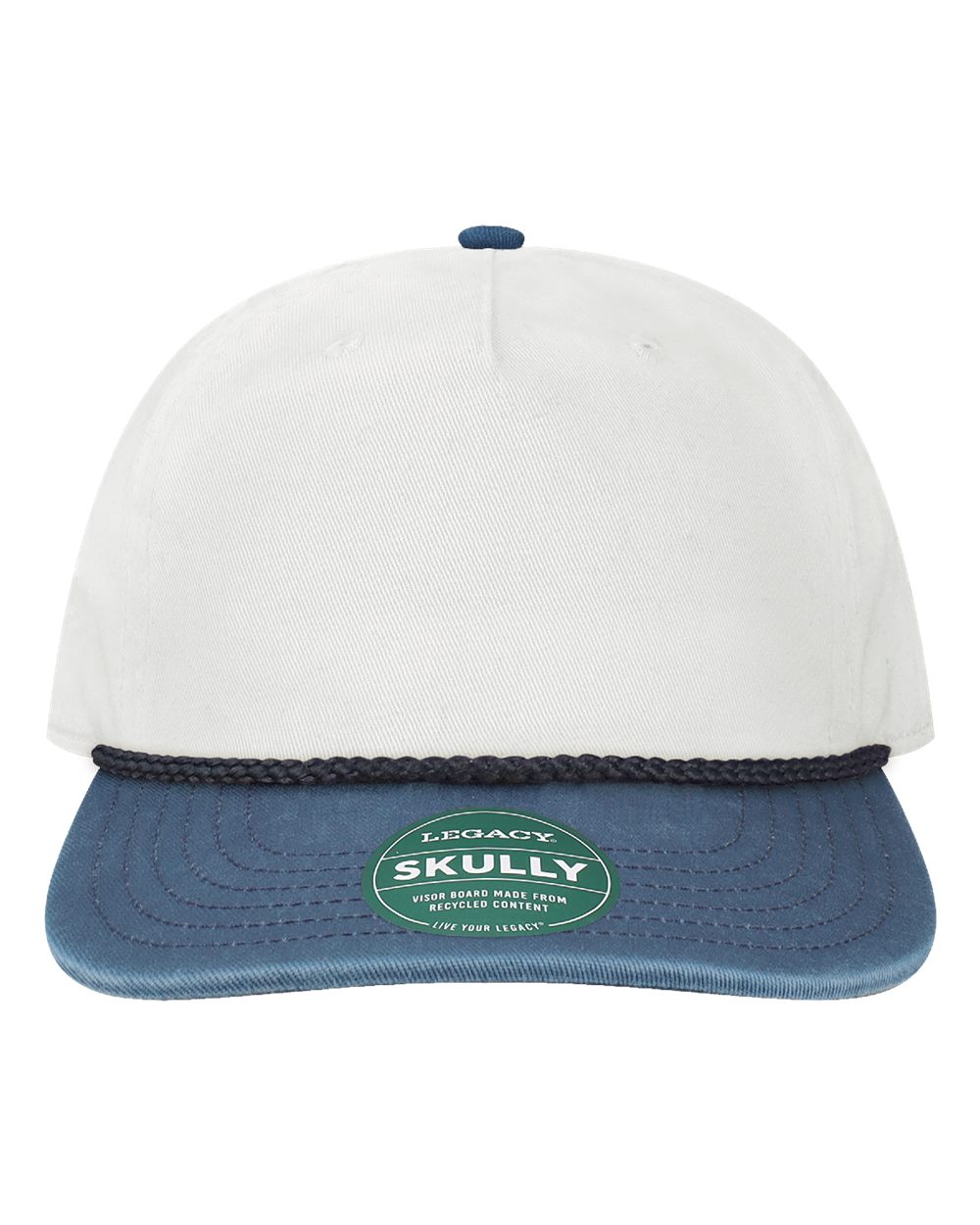LEGACY Skully Rope Cap. SKULLY - White/ Navy-Navy