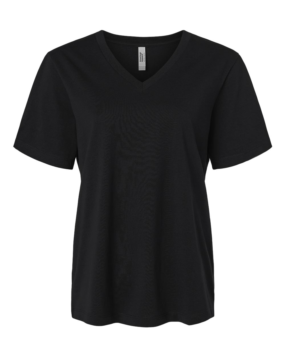 American Apparel Women's Midweight V-Neck Tee. 58V2 - Black