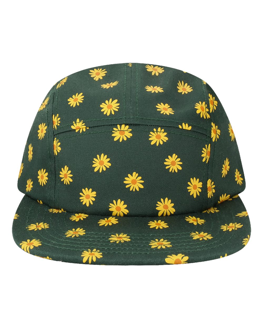 LOCALE Five-Panel Camper Hat. CAMPER - Yellow Daisies